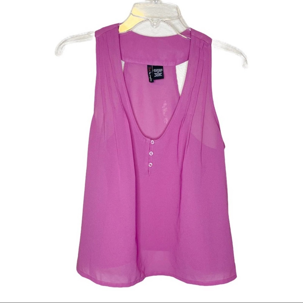 Fire Los Angeles Shirt Womens‎ Medium Pink Racer Back Sheer Cropped Athleisure